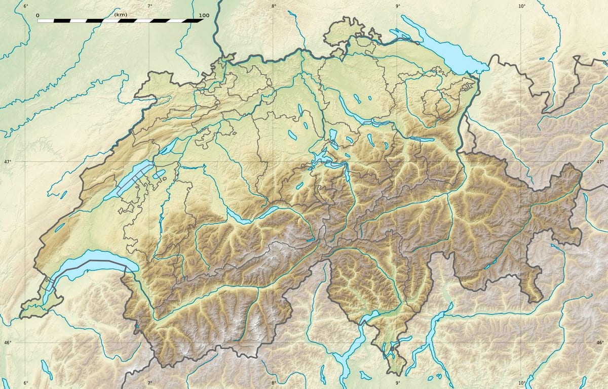 harta elvetia relief
