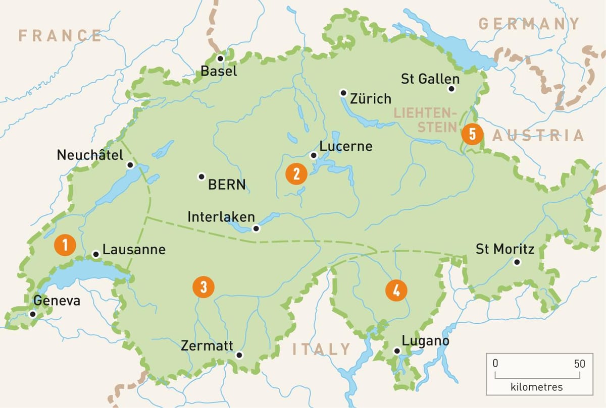 harta elvetia regiuni