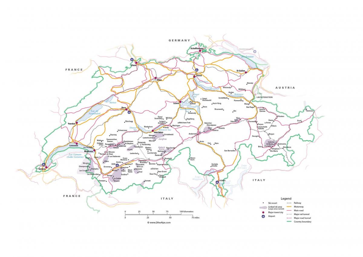 hartă de metrou elveția 