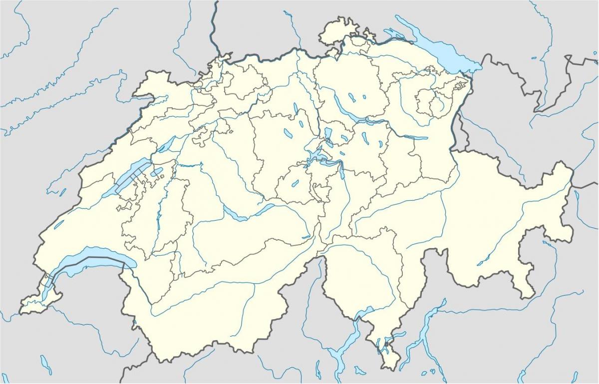 harta elvetia harta vector