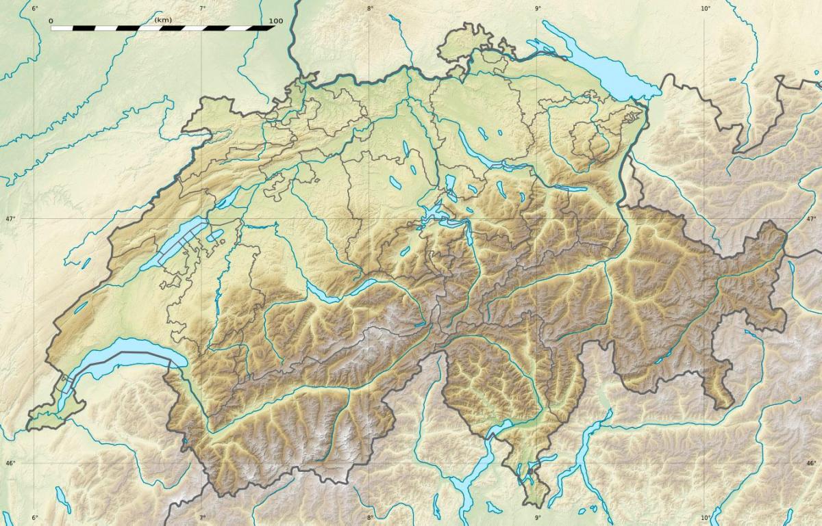 harta elvetia relief