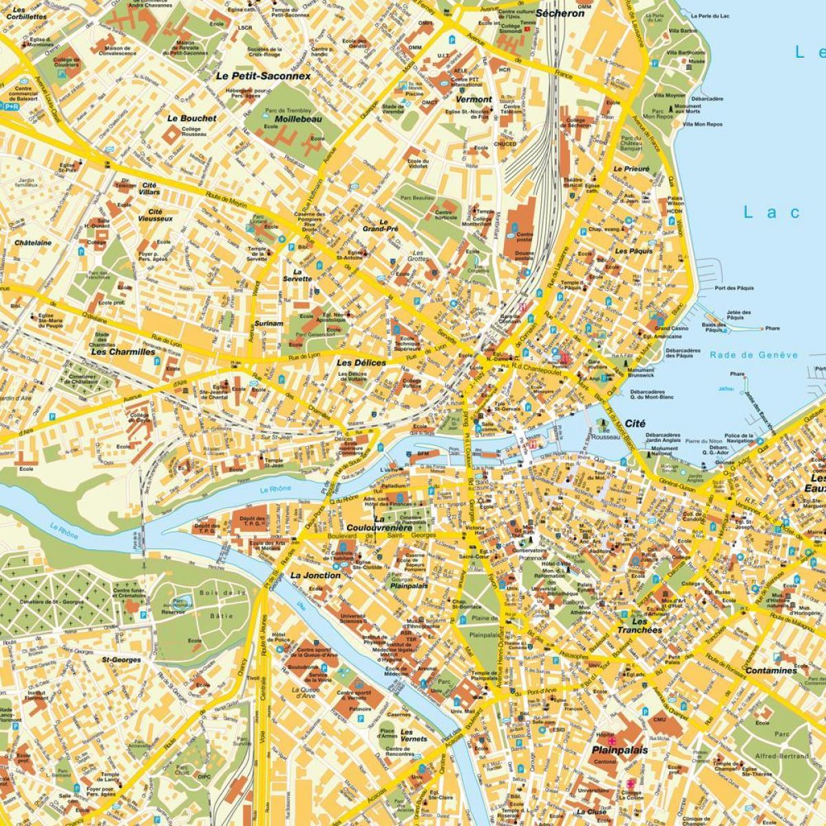 harta strada din geneva, elveția