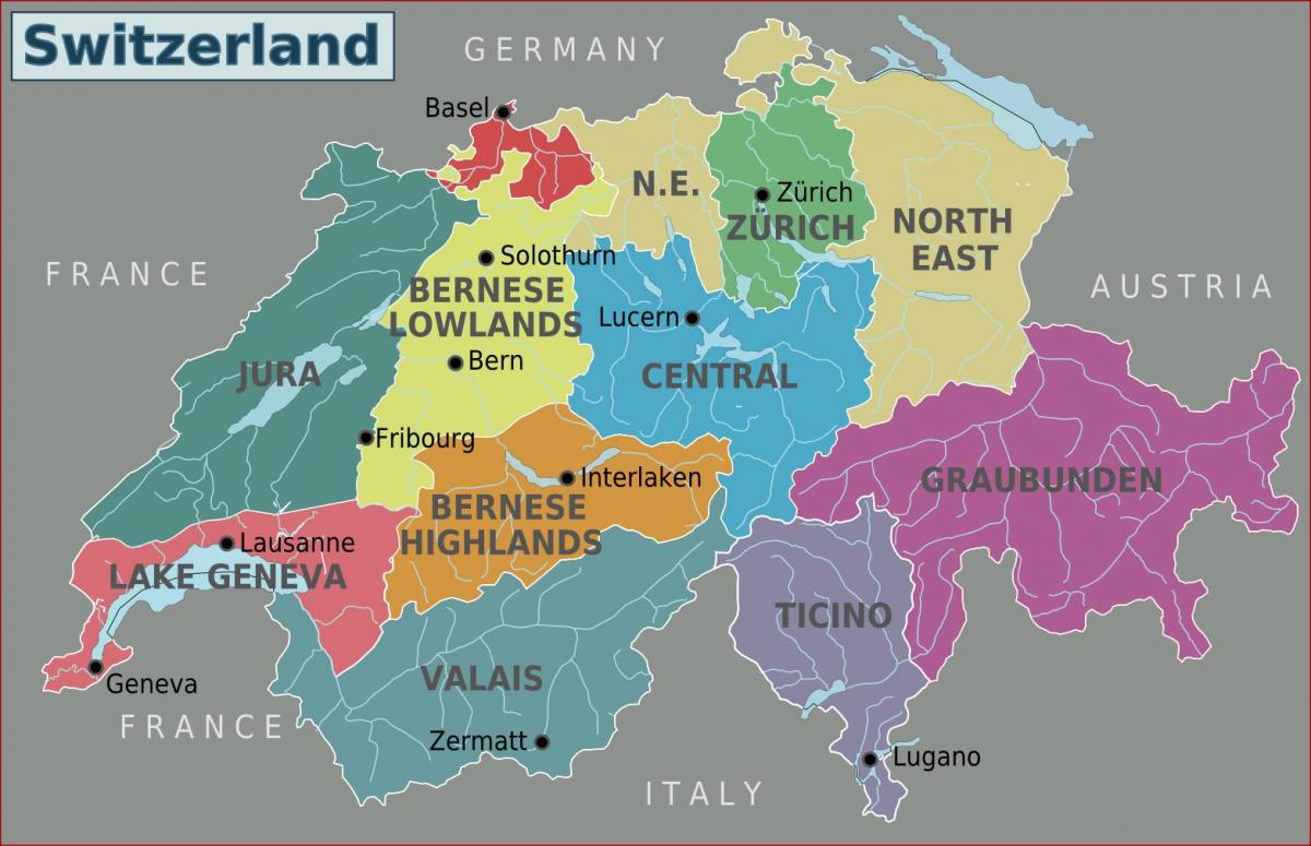 elveția atracție hartă