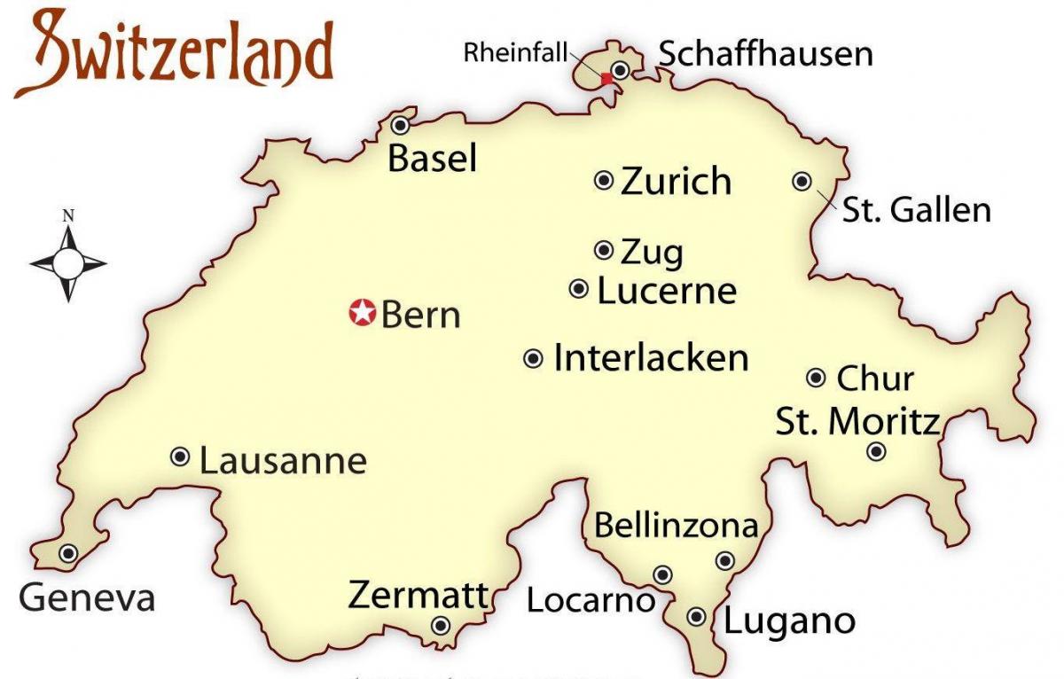 zurich, elveția hartă