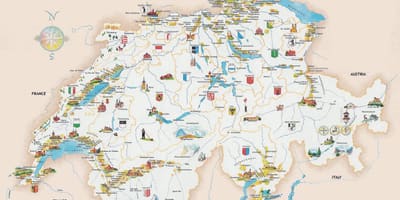 Atracții turistice în elveția hartă