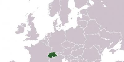 Elveția locația în harta europei