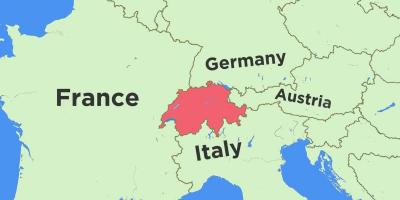 Harta elveția și țările vecine
