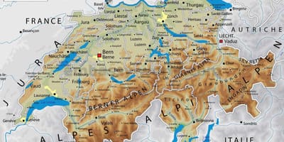 Elveția geografie hartă