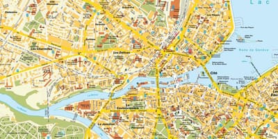 Harta strada din geneva, elveția