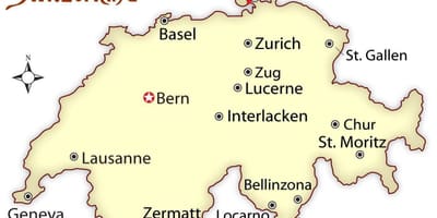 Zurich, elveția hartă